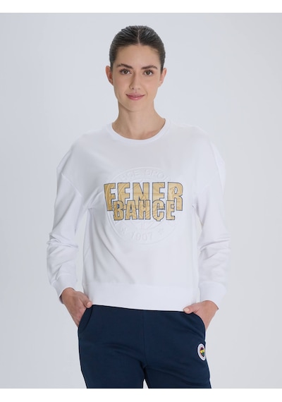 Fenerium Kadın Trıbun Fenerbahçe Varak Baskılı BEYAZ