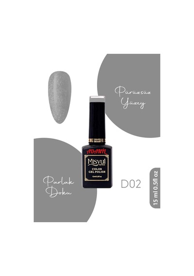 Adanil 15 ML Misyul Profesyonel Kalıcı Oje Gümüş Disko No:D02