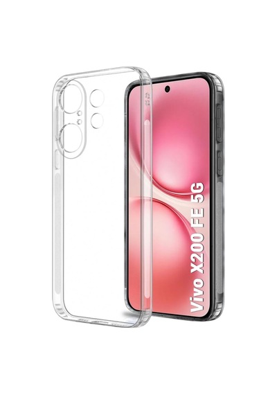Vivo X200 Fe Uyumlu Silikon Kılıf - Kamera Korumalı Esnek Pastel Renk Kapak - Şeffaf Şeffaf