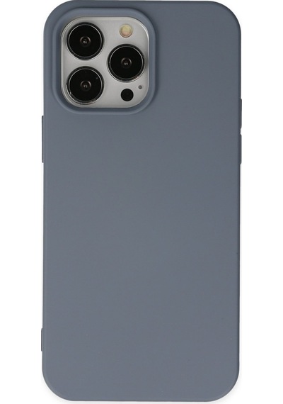 Apple iPhone Uyumlu  14 Pro Kılıf Nano İçi Kadife Silikon -  Gri
