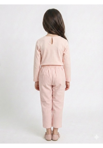 Xo Kids Kız Çocuk 3lü Alt Üst Takım 4-7 Yaş 52127 Pudra