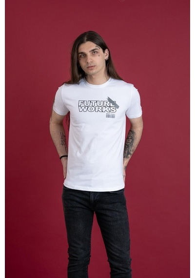 Slimfit Baskılı Sıfır Yaka Erkek Penye T-Shirt (537987758)