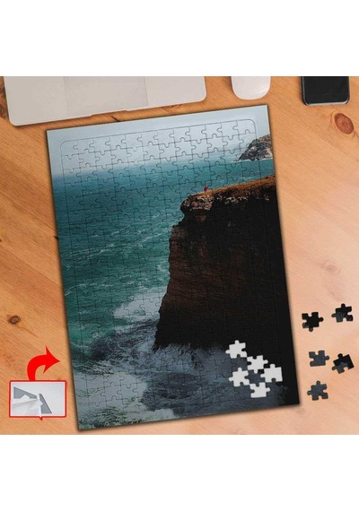 Uçurum Kenarı, Şiddetli Deniz 240 Parça Puzzle Yapboz Tablo-s454