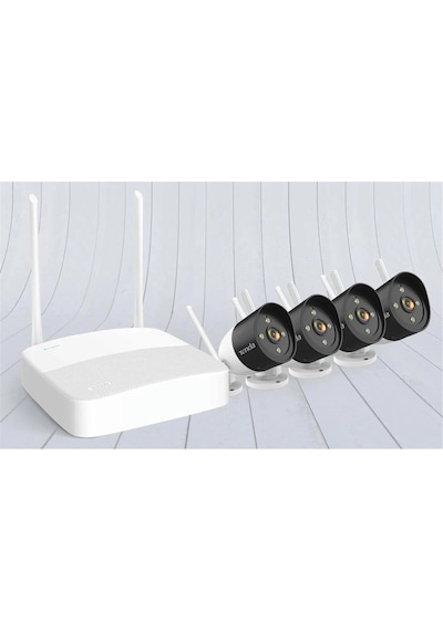 Tenda K4w-3tc 4 Kanal Nvr Kayıt Cihazı + 4 Adet Outdor Ip Wifi Bullet Kamera Set Kdo