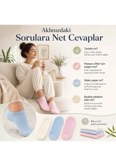 Çorap Giyim Kadın Bambu Dikişsiz Patik Çorap 12 Li Paket Yumuşak, Nefes Alan, Nem Emici Kısa Konç Günlük Çorap Krem, Mavi, Pembe Çok Renkli Çorap Giyim Kadın Bambu Dikişsiz Patik Çorap 12 Li Paket Yumuşak, Nefes Alan, Nem Emici Kısa Konç Günlük Çorap Krem, Mavi, Pembe Çok Renkli