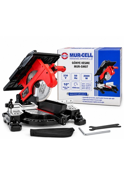 Mur-cell Mur-gm07 2000w 255 Mm 10 İnç Profesyonel Gönye Kesme Makinesi