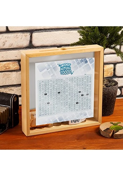 3 Çeşit Stickerlı Parabox Ahşap Hedef Kutusu Çok Renkli