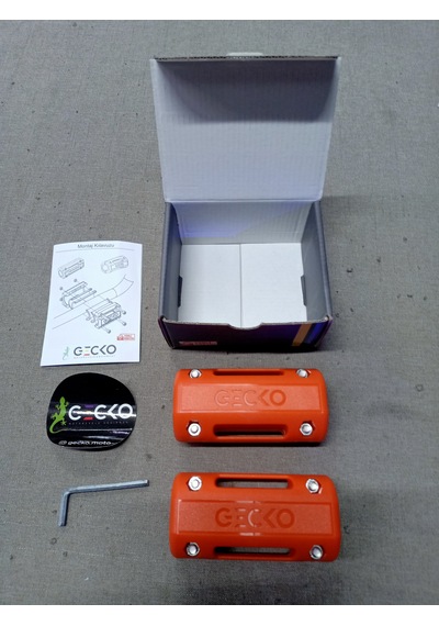 Motosiklet Koruma Demiri Takozu Gecko Universal Yuvarlak 100 Mm Turuncu Renk
