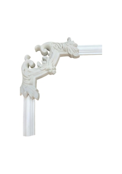 Decozza Boyanabilir Çıta Köşe Motifi 4 Cm Çıta Uyumlu 4 Lü Paket