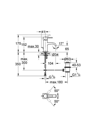 Grohe Allure Tek Kumandalı Lavabo Bataryası M-Boyut 32757000
