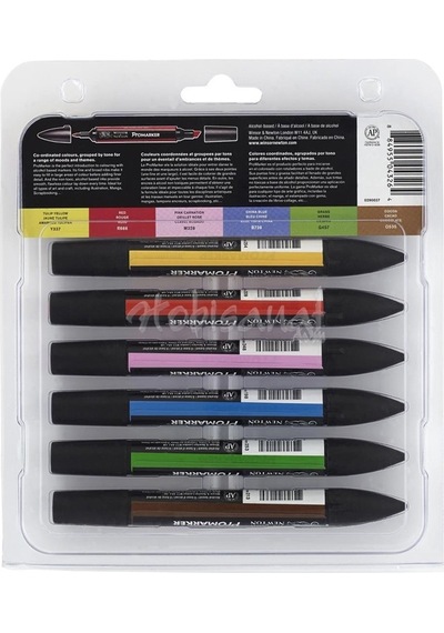Winsor&Newton Promarker 6Lı Set Mid Tones