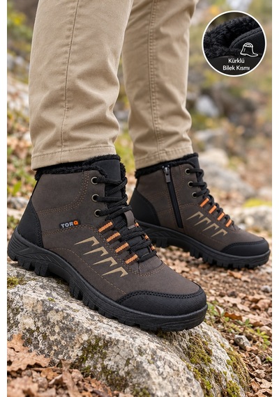 Vojo Fix İçi Tüylü Fermuarlı Günlük Outdoor Erkek Bot 267800001917 62 Kahve