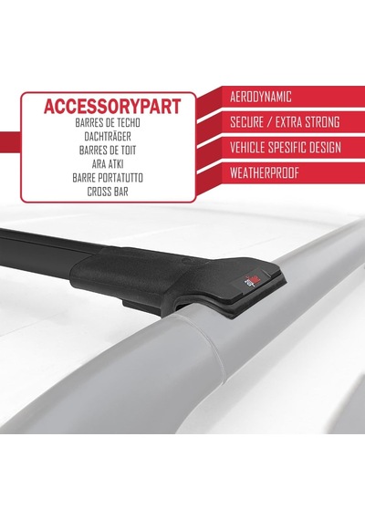 Accessorypart Subaru Crosstrek 2024 Ve Sonrası İle Uyumlu Fly Model Ara Atkı Tavan Barı Siyah 2 Adet