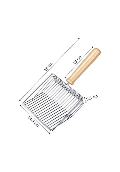 Lepus Ahşap Saplı Metal Kedi Kumu Küreği 28x14,5x5,5 Cm 249-53000.01