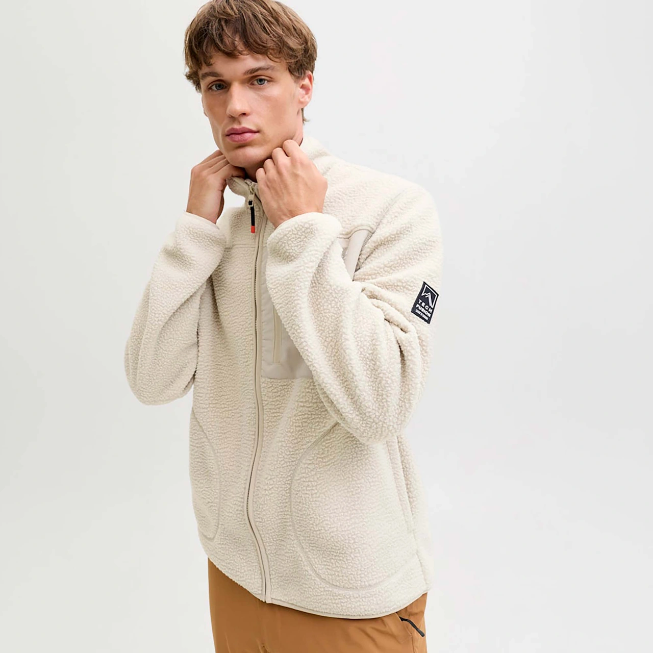 Jack & Jones Alpes Erkek Krem Polar Ceket 12284827-slg Krem