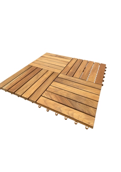 Teak Karo Deck 30cm 30cm Geçmeli Yer Karosu