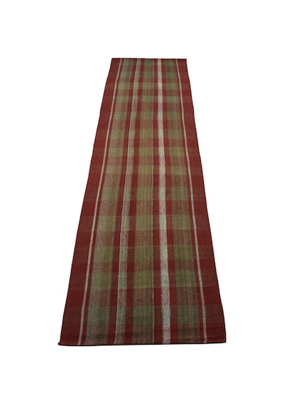 Kilim Antik El Dokuma Ekoseli Sivas Şal Perde Yün Yolluk Kilimi 0156 - Yeni - Çok Renkli