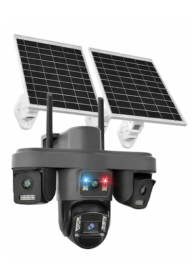 O-kam Ok335 12mp 4 Kameralı 4g Çift Solar Panel Aov Gece Görüş Sesli Konuşma Çakar Led
