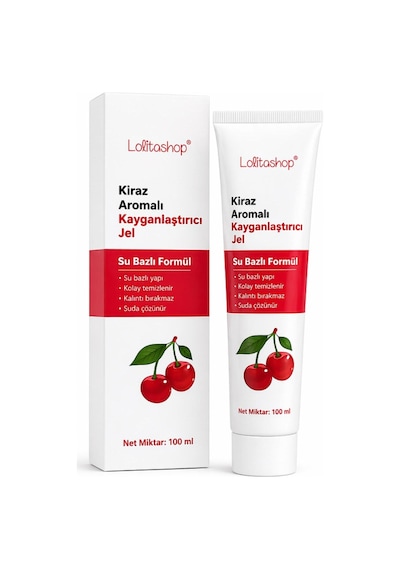 Kiraz Aromalı Su Bazlı Ekstra Kayganlaştırıcı Jel 100 Ml Yenilebilir Kiraz Hazzı Aromalı Kaydırıcı Jel