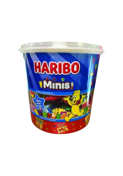 Harıbo Miniş Yumuşak Şeker 100'lü 10 G - Karışık Meyveli Şekerleme 3'li Ekonomik Paket - 3 Adet Tarı