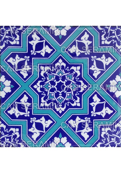 Can Seramik – 20x20 Cm. Cç-12 İznik Çini Karo 5' Li 1 Paket
