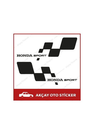 Honda Sport Sticker (Takım Set) Honda Sticker Honda Oto Sticker