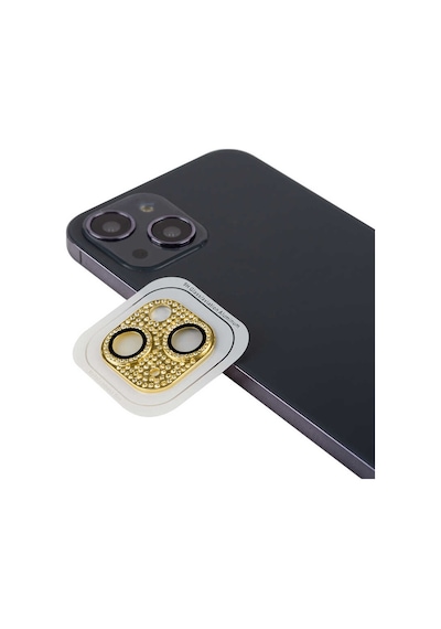 Ardemix Apple Uyumlu iPhone 13 Mini Cl-08 Kamera Koruyucu-gold Gold