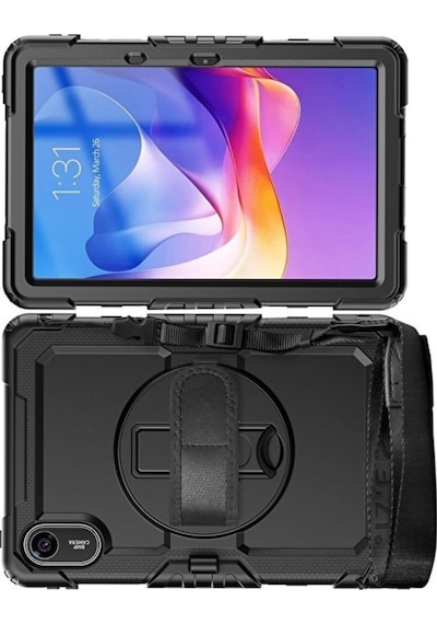Xiaomi Redmi Pad 2 11 İnç 2025 Tablet Kılıfı Askılı Standlı Defender Yüksek Koruma Zırh Kapak