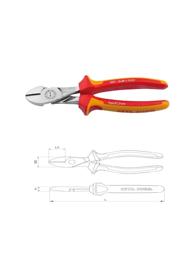Ceta Form 180MM G14-18-0180 1000 V İzoleli Power Yan Keski Vde O