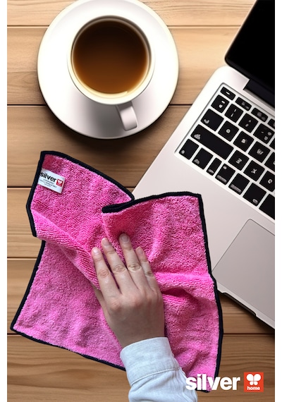 Mikrofiber Süper Emici 5'li Havlu Temizlik Bezi-pembe Pembe