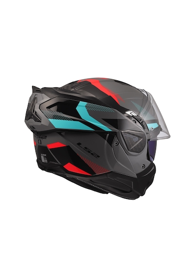 Ls2 Advant 2 Trıple Çene Açılır Kask Gri - Kırmızı - Turkuaz