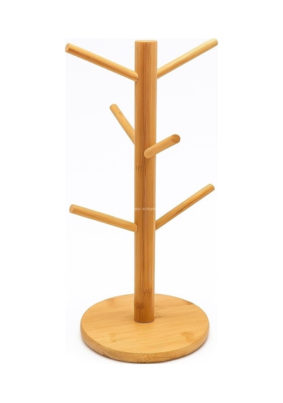 Ahşap Bambu Kupa Bardak Askısı 6&apos Lı Stand Doğal Mutfak Tezgahı İçin Kupa Standı Bardak Tutucu Modern Dekoratif Dayanıklı Kolay Kurulumlu Organizer Yuvarlak 100