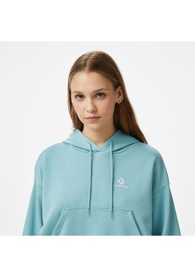 Converse Chuck Taylor Boxy Kadın Mavi Kapüşonlu Sweatshirt Mavi