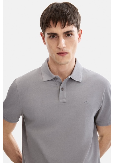 Back And Bond Gri Regular Fit Polo Yaka Tişört
