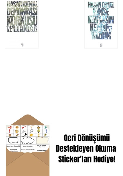 Demokrasi Korkusu + Kimse Kızmasın Kendimi Yazdım + Okuma Sticker'ları