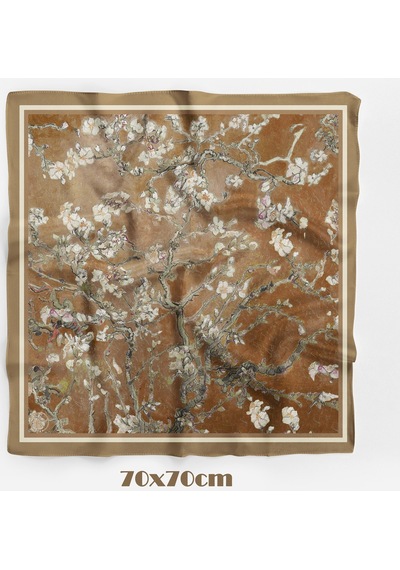 Kahra Blossom Desen 70 70cm Bandana/fular Çok Renkli