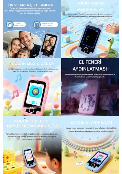 Wearfitpro Sim Kartlı Btk Kayıt Gps Konum Takipli Kameralı Akıllı Çocuk Saat Ve Multifonksiyonel Çocuk Telefonu