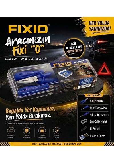 Fixio 6 Parça Oto Trafik Seti, Trafik Yönetmeliğine Uygun Set