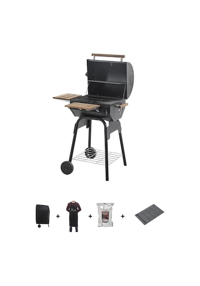 Grillord 50 Kömürlü Barbekü 1 Adet Döküm Izgaralı + Hediye Seti Önlük + Kılıf Diğer