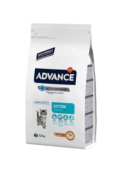 Advance Kuru Kedi Maması, Yavru Kedi Maması, Tavuklu, 1.5 Kg