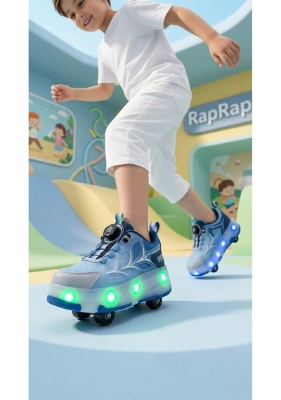 Marco Kids Mavi Çocuk Tekerlekli Paten Spor Ayakkabı