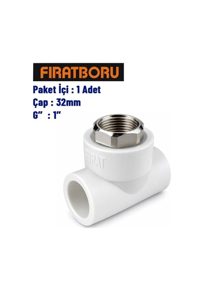 Fırat İç Dişli Te Altı Köşe 32mm, 1'', 1 Adet, 7b51032254