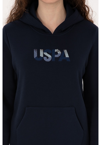 U.S. Polo Assn. Kadın Lacivert Kapüşonlu Basic Sweatshirt 50307711-VR033