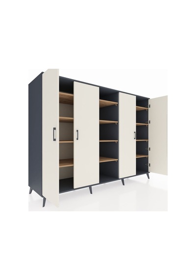 Kronos Dolap 12 Raflı 4 Kapaklı 220x59x163 Antrasit-aytaşı/çam Aytası/atlas Çam - Antrasıt Kronos Dolap 12 Raflı 4 Kapaklı 220x59x163 Antrasit-aytaşı/çam Aytası/atlas Çam - Antrasıt