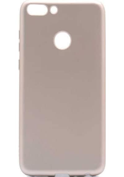 Kilifone - Huawei Uyumlu P Smart Fıg-lx1 - Kılıf Mat Renkli Esnek Premier Silikon Kapak - Gold