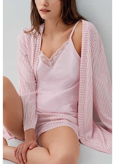 Pierre Cardin Kadın Pembe 3lü Sabahlık Takım Pembe
