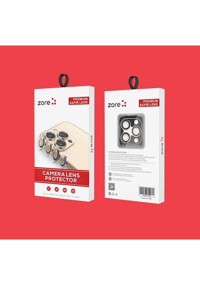 Apple Uyumlu iPhone 15 Pro Max Kolay Takılabilen Premium Safir Kamera Lens Koruyucu Cl-12