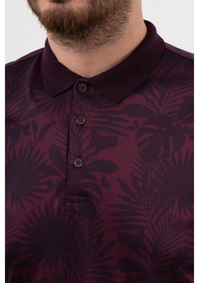 Polo Yaka Slimfit Desenli Erkek T-Shirt
