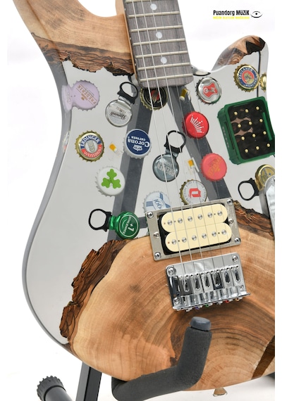 Elektro Gitar Custom Epoksi & Yıllanmış Ağaç Kişiye Özel Natural