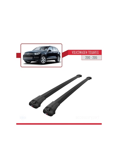 Volkswagen Touareg 2010-2015 Arası İle Uyumlu Ace-1 Ara Atkı Tavan Barı Siyah